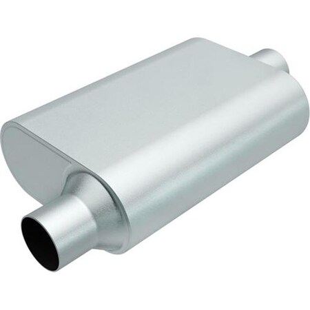 Magnaflow Exhaust Systems Magnaflow Exhaust Systems MAGR22441 Rumble Replacement Exhaust Muffler - Single 2.25 in. Offset Inlet & 2.25 in. Center Outlet MAGR22441